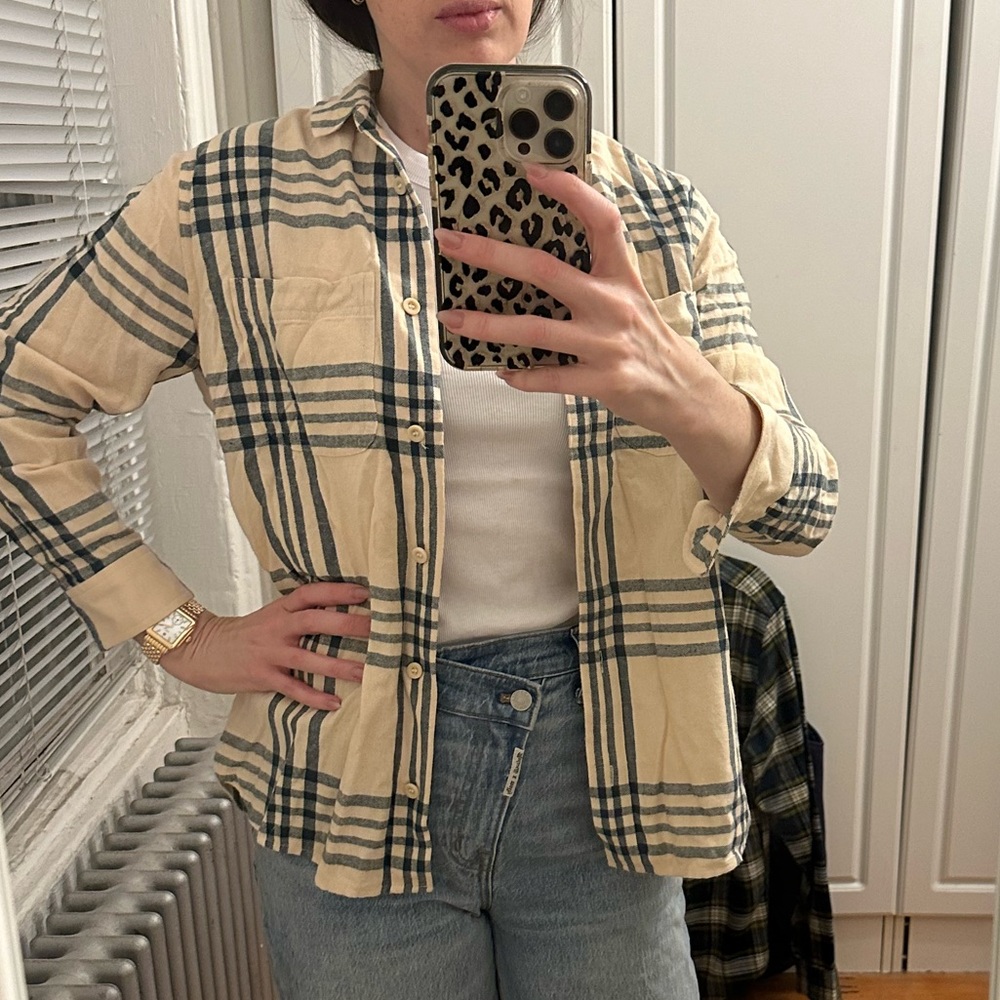Madewell Sunday Flannel Button up - size XS - excellent condition
